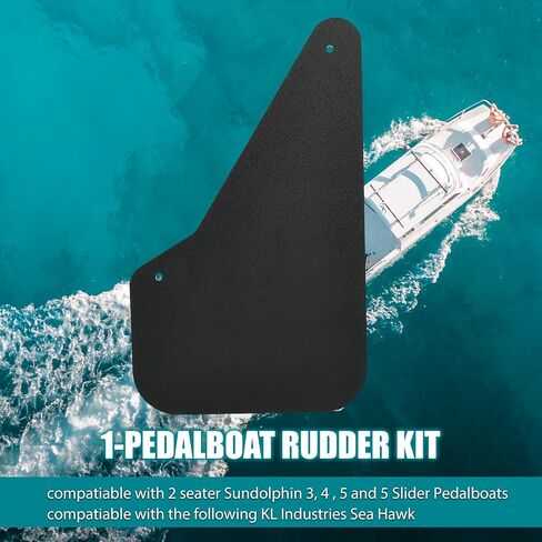 مجموعة الدفة لقارب التجديف من HECASA متوافقة مع Sundolphin 2 و3 و4 و5 مقاعد و5 قوارب بدواسات منزلقة وKL Industries Sea Hawk Black in Saudi Arabia