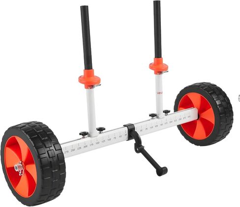 VEVOR Kayak Cart, 230 lbs Load Capacity, Canoe Cart Dolly with 10-inch Solid PU Tires & Kickstand, Assembles & Disassembles Within Seconds, Paddle Board Trolley for Kayaks, Canoes, Paddleboards in Saudi Arabia