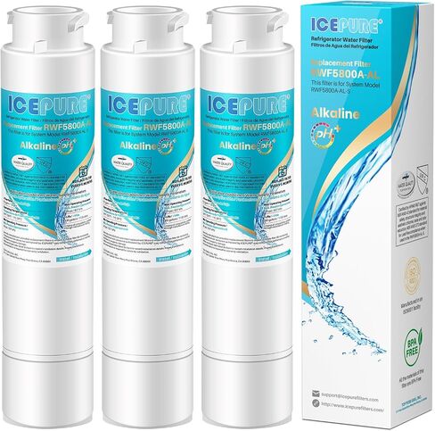 ICEPURE RWF5800A Refrigerator Water Filter Compatible with Frigidaire EPTWFU01, EWF02, Pure Source Ultra II, NIGELERO Ultrа II, 3PACK in Saudi Arabia