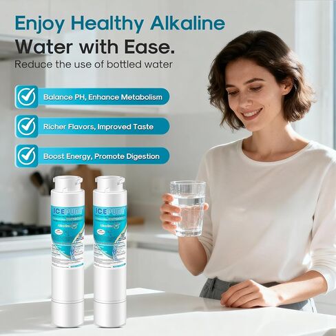 ICEPURE RWF5800A Refrigerator Water Filter Compatible with Frigidaire EPTWFU01, EWF02, Pure Source Ultra II, NIGELERO Ultrа II, 3PACK in Saudi Arabia