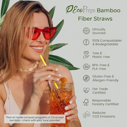 ملونة قابلة للتحلل من الألياف الألياف | 150 عدد ، 100 ٪ قابلة للسماد ، خالية من البلاستيك ، قش شرب الصديق للبيئة للحفلات | 7.8 '' 'نبات الألياف القابلة للتصرف ، مجموعة القش متعددة الألوان in Kuwait