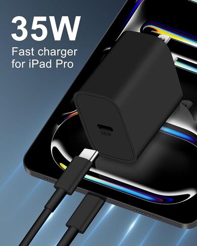for iPhone 16/15 Pro Charger Fast Charging, 2-Pack 35W USB C Super Fast Wall Charger Block with 2Pack 10FT Long Type C Cable for iPhone 16/15 Pro Max/Plus/16e, iPad Pro/Air/Mini, MacBook Air in Kuwait
