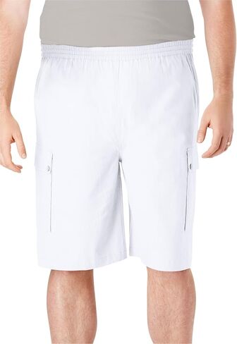 KingSize KS Island Men's Big & Tall Full Elastic Waist Gauze Cargo Shorts in Kuwait