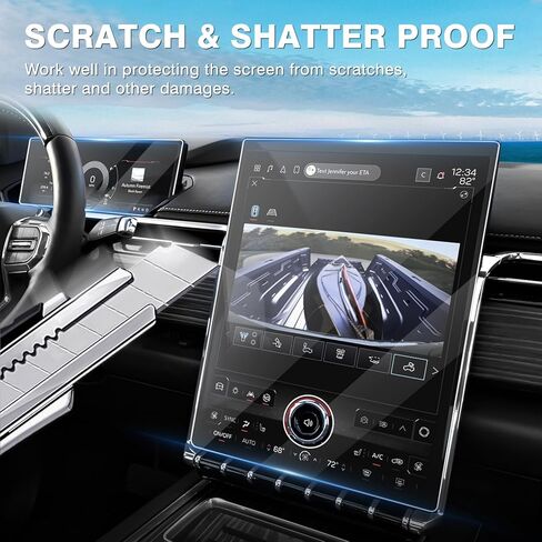 Karltys 2 Pack Screen Protector for 2024 2025 Ford Ranger Lariat/Raptor 12-Inch Touchscreen, 2025 Ford Ranger Accessories Navigation Protective Film Tempered Glass HD Anti Glare in Saudi Arabia