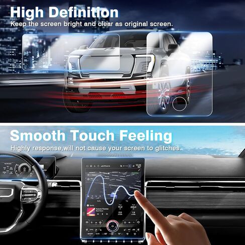 Karltys 2 Pack Screen Protector for 2024 2025 Ford Ranger Lariat/Raptor 12-Inch Touchscreen, 2025 Ford Ranger Accessories Navigation Protective Film Tempered Glass HD Anti Glare in Saudi Arabia
