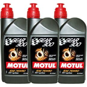 Motul Gear 300 75W-90 SynTransmission Fluid Oil - 3 pack. (3 Liters) 105777