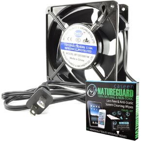 Best Electronics 120x120x38mm AC Fan with Thermal Switch BT12038B1M & 36" power cord