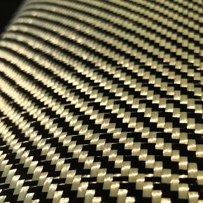 (5 ft - 10 ft Rolls) KARBXON - 1 Meter Wide (39.8 in) - Carbon Fiber Aramid Fabric - Yellow - 3K - 240g/meter - Twill Weave - Advanced Fiber Cloth Fabric - Wide Hemmed Fabric for Repair, DIY Projects