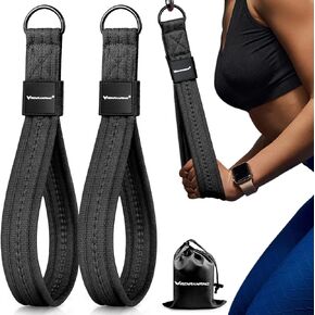 Tricep Strap Cable Attachment Handles for Gym, 13inch Exercise Handles, Tricep Rope LAT Pull Down Attachments for Pilates, Yoga, Strength Trainer, Physical Therapy, Stretch, Recovery