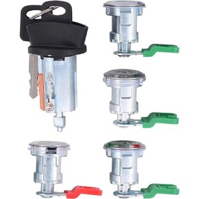 ApplianPar Door Lock Cylinders and Ignition Lock Cylinder for Ford E150 E250 E350 1997-2018