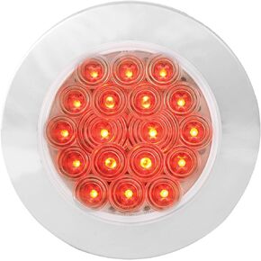 GG Grand General 75870 Amber/Amber LED Light (4" Fleet 18 Flange Mount with Bezel, 3 Prong)