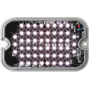GG Grand General 81740 Amber/Clear LED Light (Rectangle Multi-Strobe 56, 15 Flash Pattern)