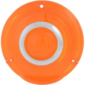 GG Grand General 86720 4 inches 3 Screw Amber Plastic Lens w/Cr. Rim