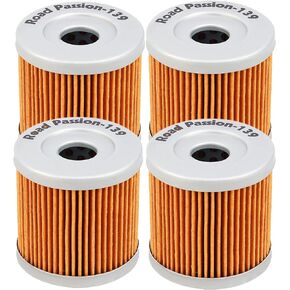 Road Passion 3470008 52010S004 1651029F00 High Performance Oil Filter for SUZUKI LTZ400 QUADSPORT Z 2003-2009 2012-2013 LTZ400 QUADSPORT Z LE 2008 2012(pack of 4)