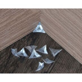 100 Pack Clear Stair Inside Corner Dust Guards Decorative Triangle Anti-Dirty Dust-Proof Drawer Furniture Corner