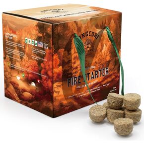Fire Starters 120pcs Hemispheres Charcoal Starters Squares For BBQ Grill Fireplace Campfires Smoke Wood Stoves Fire Pit Chimney Waterproof All Weather Indoor Outdoor Camping Accessories