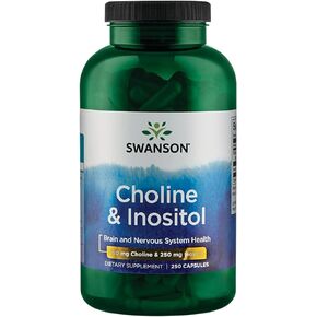 Swanson Choline & Inositol Nerve Support Mental Function 250/250 Milligrams 250 Capsules