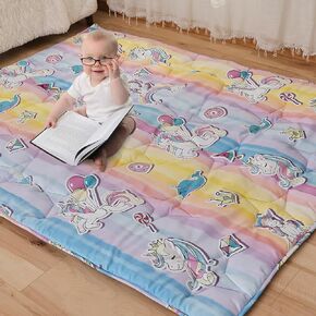 NapCure Baby Play Mat for Floor,72"×59"Thicken Ultra Large&Soft Playmat,Washable Playpen Mat Non-Slip Baby Crawling Mat for Babies Floor Tummy time(Cloud)