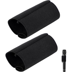 2pcs Hand Microphone Sleeve Cover, Black Elastic Mic Sleeve Reusable Microphone Protector Mic Accessories for Sony TX650/TX660 Recorders, for Wedding Vlog Live
