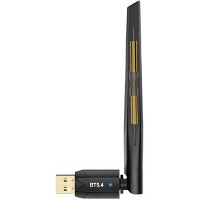 محول ONTERATE USB Bluetooth 5.4 Pro للكمبيوتر الشخصي 2024، جهاز استقبال دونجل بلوتوث طويل المدى مع BR+EDR+BLE+LMP13.X، دعم التوصيل والتشغيل Windows 11/10/8.1 لأجهزة الكمبيوتر المحمول المكتبية PS/Xbox Mouse in Kuwait