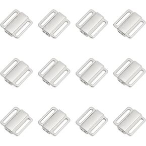 CHGCRAFT 12Pcs Bra Making Lingerie Sewing Bramaking Sewing Bikini Halter Tops Bathing Suit Clips Lingerie Swimsuit Adjustment Strap Hook for DIY Craft Bra Swimsuit