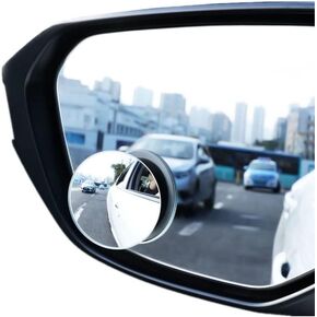 Hyshina 2-Pack 2" Round HD Glass Blind Spot Mirrors, Frameless Design 360° Adjustable Wide Angle Rear View Convex Mirrors for Cars, SUVs, Trucks in Kuwait