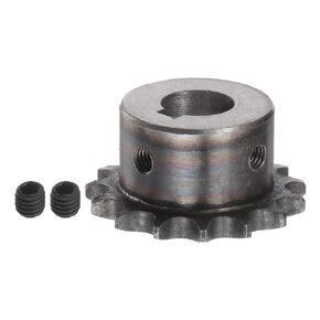 HARFINGTON DIN/ISO 06B Roller Chain Sprocket 15T Pitch 3/8" 16mm Bore A3 Carbon Steel Motor Drive Gear
