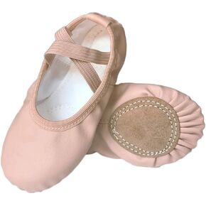 Clouh Girls Ballet Practice Shoes,Yoga Shoes for Dancing,Slippers for Kids Toddler