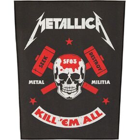 Metallica Men's Metal Militia Back Patch Black