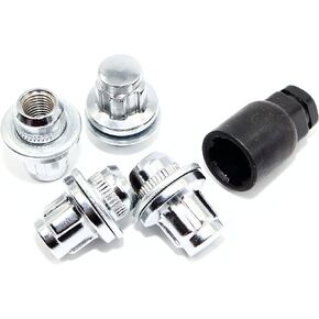 مجموعة من 4 12x1.5 Veritek OE 1.47 بوصة Mag Factory Style استبدال أقفال عجلة صامولة الكروم لسيارة لكزس تويوتا