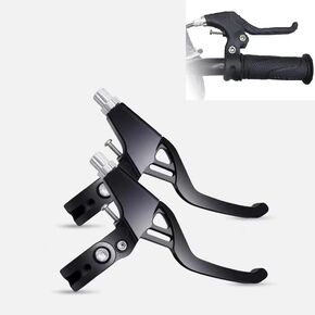 PINGTANYOUYU 2 قطعة عتلات فرامل الدراجة من سبائك الألومنيوم العالمية مقبض فرامل الدراجة فرامل يد متينة مقابض مريحة للدراجة القابلة للطي، دراجة الطريق، دراجة جبلية (أسود) in Kuwait