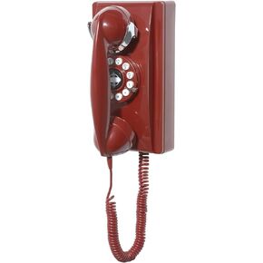 Crosley CR55-BK Wall Phone with Push Button Technology, Black