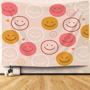 Mocsicka Cute Retro Flower Tapestry Groovy Daisy Floral Lovely Modern Cartoon Pastel Colorful Tapestries Wall Hanging For Room 59x51 Inch
