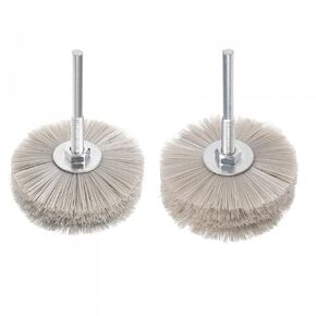 uxcell 4 Pcs Nylon Wheel Brush 600 Grits 1000 Grits Abrasive Grinding Head with 6mm Threaded Shank
