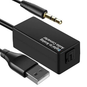 كابل بصري تناظري صوتي رقمي 3.5 مم إلى RCA USB محول Hdmi محول Aux Coax Box فيديو USB Spdif Slink Dac لجهاز استقبال التلفزيون الرقمي Dac محول محول بصري رقمي Toslink Decoder in Kuwait