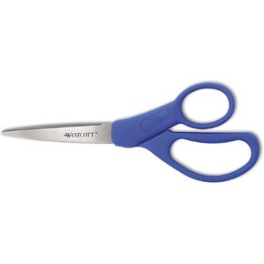 Westcott 43217 Preferred Line Stainless Steel Scissors, 7-Inch Long, Blue