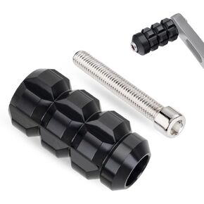 KICRY Motorcycle Shifter Peg Shift Lever Black/Chrome CNC Billet Foot Pegs Compatible with Harley Davidson Sportster Touring Softail Street Glide Road Dyna (Black-C,1pcs)