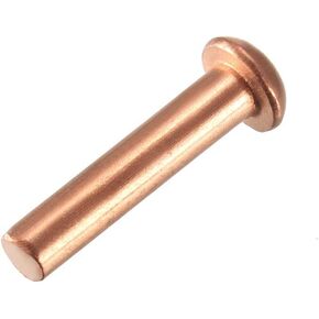 uxcell 50 Pcs 5/32" x 45/64" Round Head Copper Solid Rivets Fasteners
