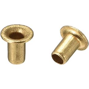 uxcell Hollow Rivet,3mm x 5mm Through Hole Copper Hollow Rivets Grommets Double-Sided Circuit Board PCB 200Pcs