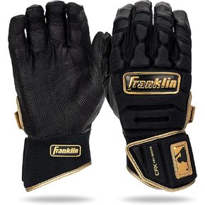 Franklin Sports MLB Batting Gloves - CFX Pro PRT Heavy Duty Protective Baseball + Softball Batting Gloves - Adult Padded Reinforced Leather Batting Gloves in Kuwait