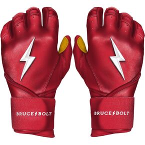 BRUCE BOLT Original Series Long Cuff Batting Gloves - Multiple Colors - Adult & Youth Sizes