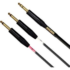 Mogami GOLD INSERT TS-06 Insert Cable, 1/4" Straight TRS Male Plug to Dual 1/4" Straight TS Male Plug Send/Receive Connectors, Gold Contacts, 6 Foot