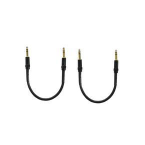 Audio2000's 1/4" TRS to 1/4" TRS 2 Pack 1 Feet Patch Cable E08101p2