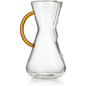 Chemex Pour-Over Glass Coffeemaker - Colored Glass Handle Series - 3-Cup Gold - Exclusive Packaging