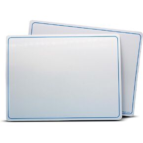 Flipside Products 9" x 12" Two-Sided Plain Dry Erase Learning Mat, Flexible, Education Learning, Blank, Economical - 24 Pack