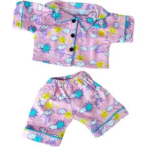 Sunny Days Pink PJ's Fits Most 14" - 18" Build-a-Bear and Make Your Own Stuffed Animals