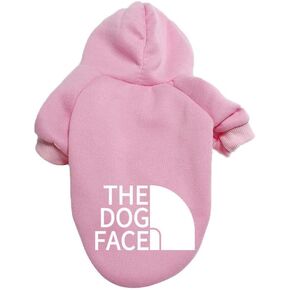 سترة دافئة للكلاب من The Dog Face - ملابس للكلاب بألوان ثابتة، ملابس للكلاب مع غطاء للرأس، مناسبة للكلاب الصغيرة إلى الكبيرة جدًا، متوفرة باللون الأحمر والأزرق والأسود والرمادي والأصفر والوردي (الأحمر، 6X-Large)