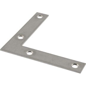 Hardware Essentials 851100 Flat Corner Iron Galvanized 4" x 3/4" - 4 Pack