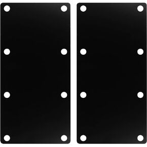 2 PCS 12" x 5" Heavy Duty Black Flat Straight Mending Bracket Plate, 8 Gauge Steel Joint Thick 5/32"(4mm), Flat Mending Repair Tie Plate Corner Brace Fixing for Furniture, Wood Timber Connectors