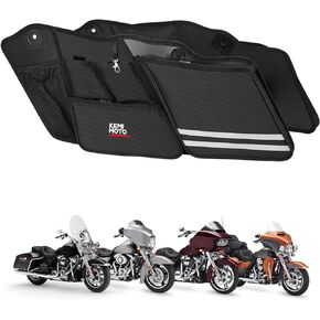 KEMIMOTO Saddle Bag Organizers, Saddlebag Organizers 2 Pack Compatible with 2014-2018 2019 2020 2021 2022 2023 2024 Street Glide Road King Road Glide Electra Glide Saddle Bag Organizers